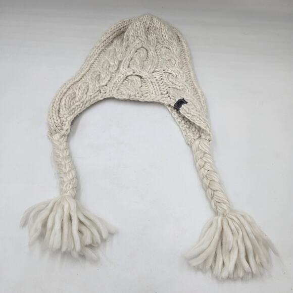 The North Face Knit Women's Tassel Stocking Cap Winter Beanie Hat Toque - Picture 1 of 3